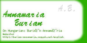 annamaria burian business card